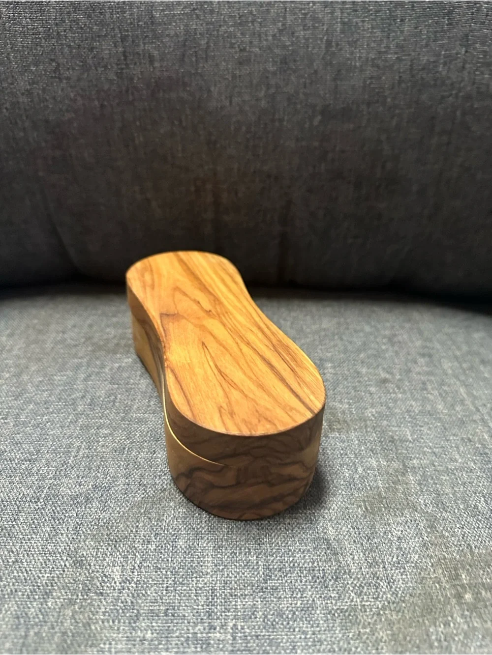 Olive Wood Salt and Pepper Keeper - Natural Wood Grain